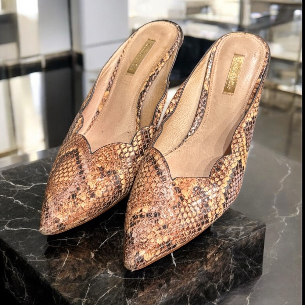Louise et Cie Snakeskin Heels in Brown and Tan size 8.5